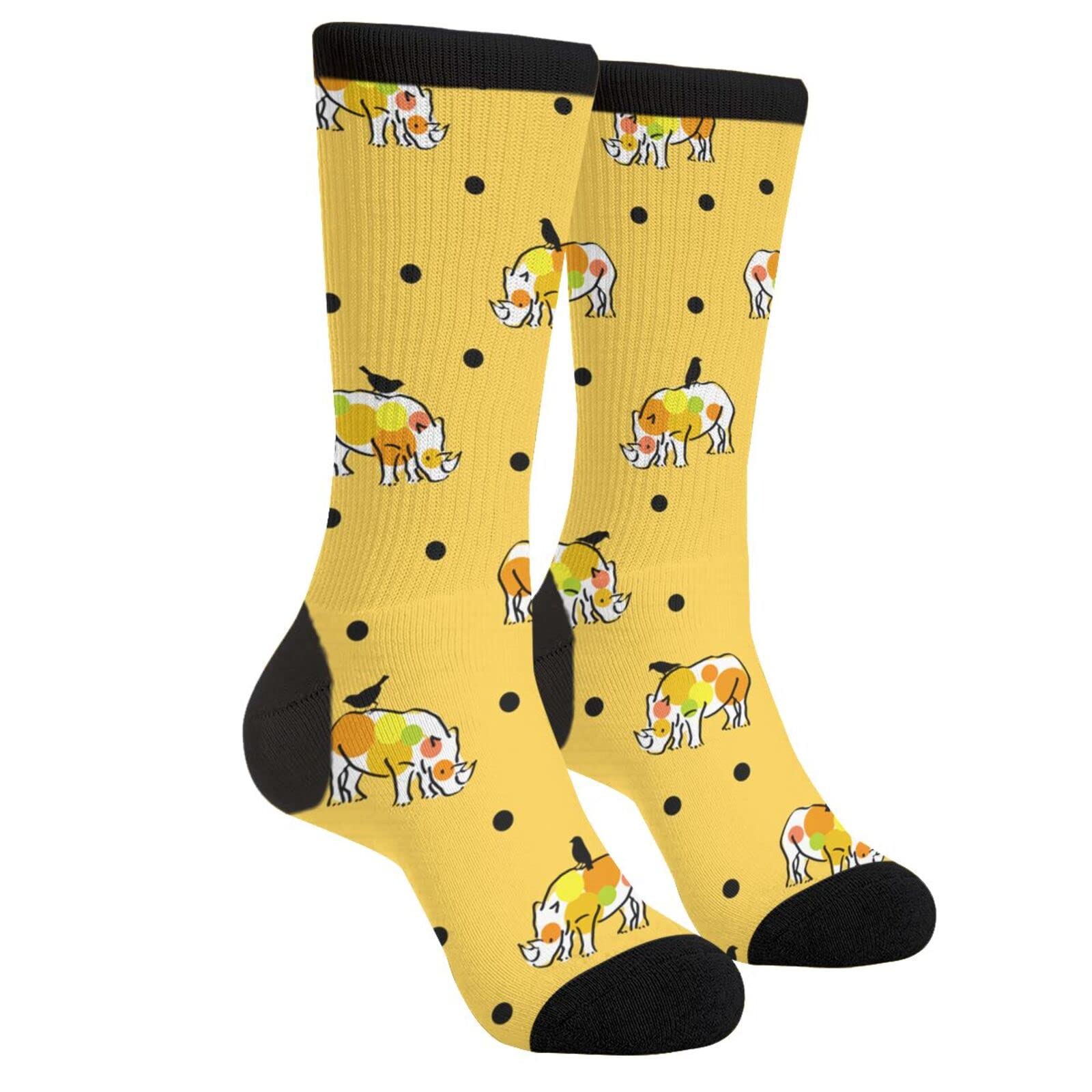 Funny Crazy Novelty Crew Tube Socks for Men & Women - Casual Athletic Sport Dress Socks for Running, Gym, Workout & Everyday Wear