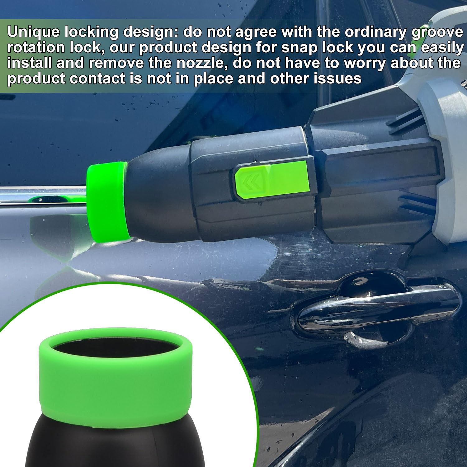 EGO Power+ Leaf Blower Car Drying Nozzle Attachment - Compatible with 530 575 580 615 650 765 Models - Includes Wall Mount, 2 Battery Holders, Screws & Soft Silicone Band (8 Inch) - Perfect for Quick Car Washing, RV Cleaning & Outdoor Surface Drying