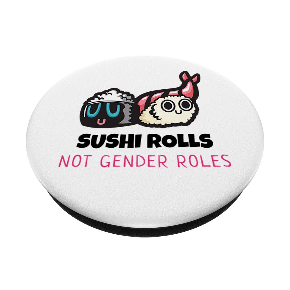 Funny Sushi Rolls T-Shirt - Not Gender Roles - Cute Japanese Food Graphic Tee for Women & Men - Perfect for Sushi Lovers, Anime Fans & Feminist Gift Ideas