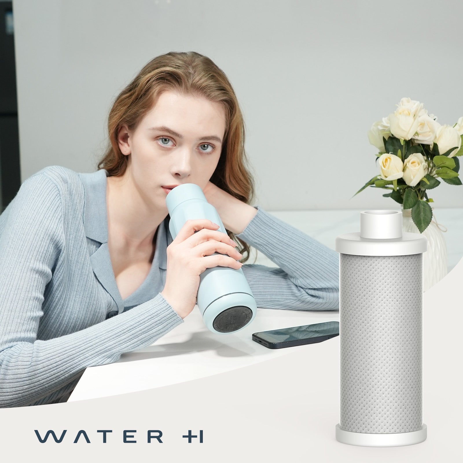 PureSip Water Filter Replacement Cartridges (3 Pack) - Compatible with WaterH Vita Smart Water Bottle | BPA-Free, Long-Lasting Filtration | Perfect for Travel, Gym & Outdoor Activities