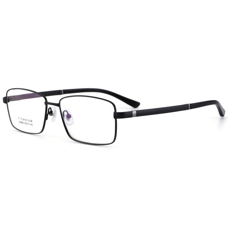 Bclear Men's Full Rim Square Titanium Eyeglasses LB7889 - Lightweight Durable Frame for Work, Reading & Everyday Use