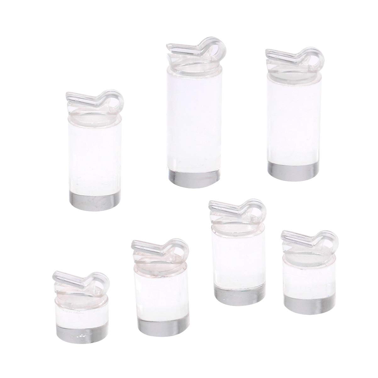 Healifty 7-Piece Acrylic Round Ring Display Stand - Jewelry Organizer for Rings, Earrings & Small Accessories - Perfect for Retail Stores, Boutiques & Home Jewelry Organization