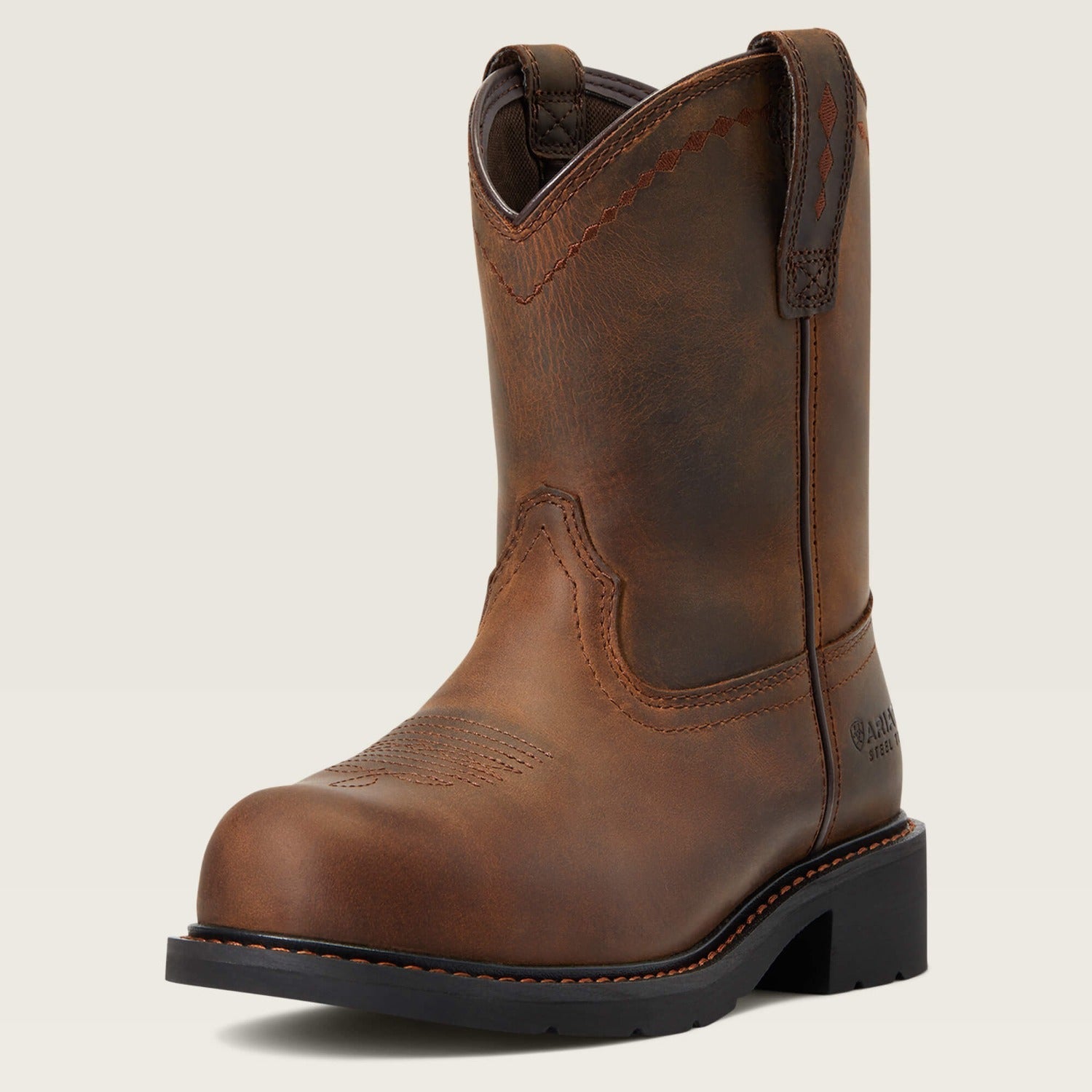 Ariat Women's Fatbaby 8 Steel Toe Pull On Work Boots - Comfortable & Durable for Construction, Farming & Outdoor Work