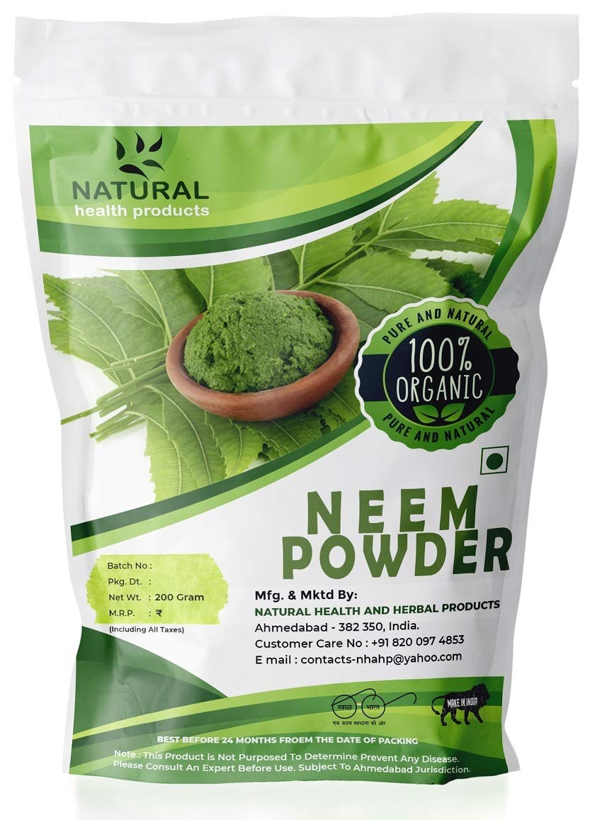 100% Pure Neem Powder for Hair & Skin Care - Organic, Chemical-Free Face Cleanser & Scalp Treatment (200g) | Promotes Healthy Hair Growth & Clear Skin - Perfect for DIY Beauty & Ayurvedic Remedies