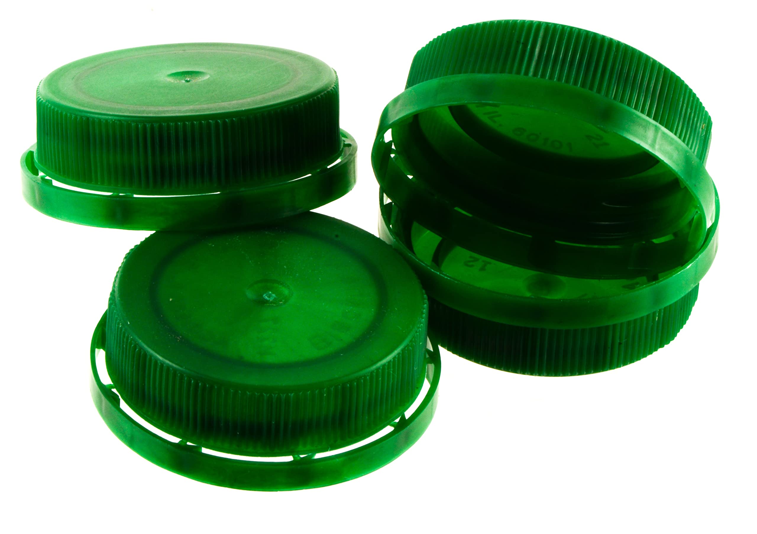 EcoQuality 38mm Green Tamper Evident Ratchet Caps & Lids for HDPE/Clear Plastic Juice Bottles, Smoothie Bottles, Fresh Squeezed Juice Containers - 250 Pack | Leak-Proof, Secure Seal for Commercial Juice Production, Cold Pressed Beverages & Home Brewing