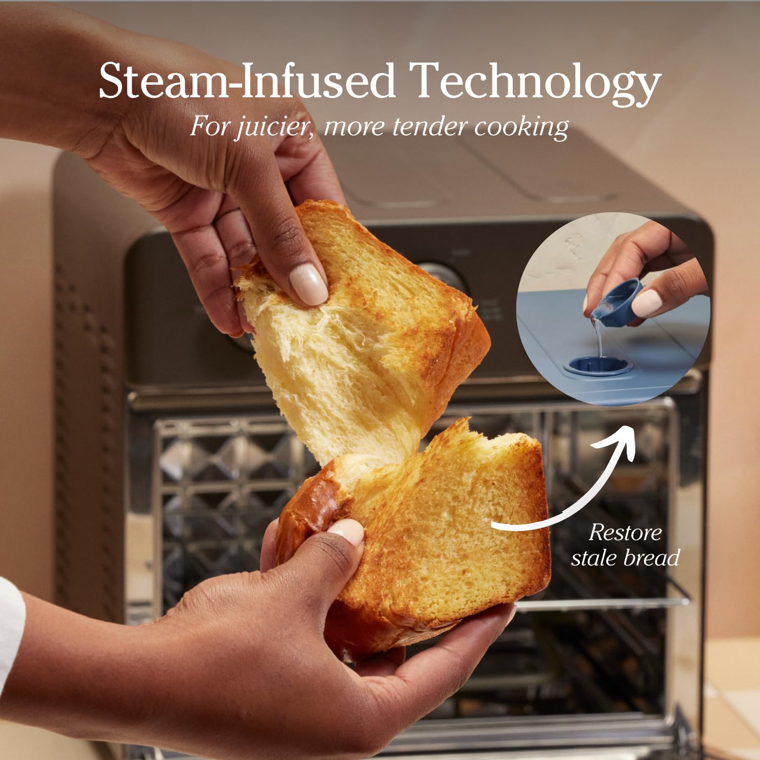 Our Place Wonder Oven - 6-in-1 Air Fryer & Toaster Oven with Steam Infusion | Compact Countertop Appliance for Fast Preheating | Multifunctional for Air Frying, Baking, Roasting, Toasting, Reheating & Broiling | Blue Salt | Perfect for Small Kitchens, Dorms & Quick Meals