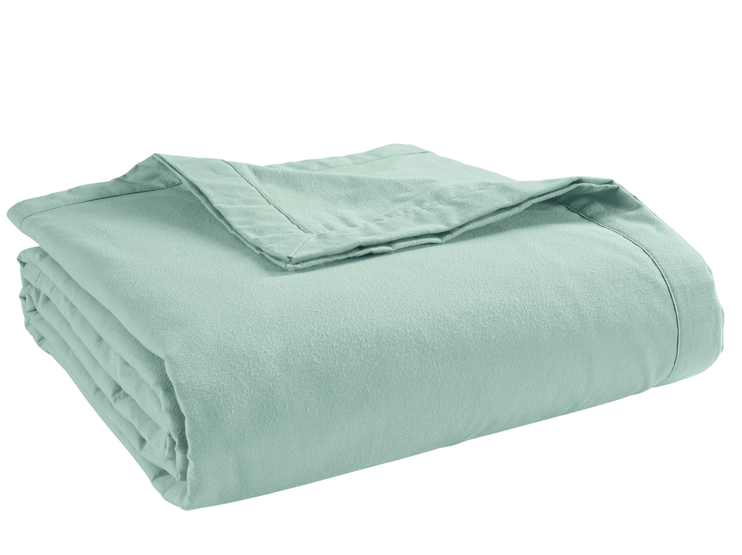 100% Cotton Cooling Blanket King Size (104x90 Inch) - Ultra Soft & Lightweight 3-Layer Summer Bed Blanket | Perfect for Hot Sleepers, Air Conditioning Use & Cozy Sofa Throws - Cool Blue