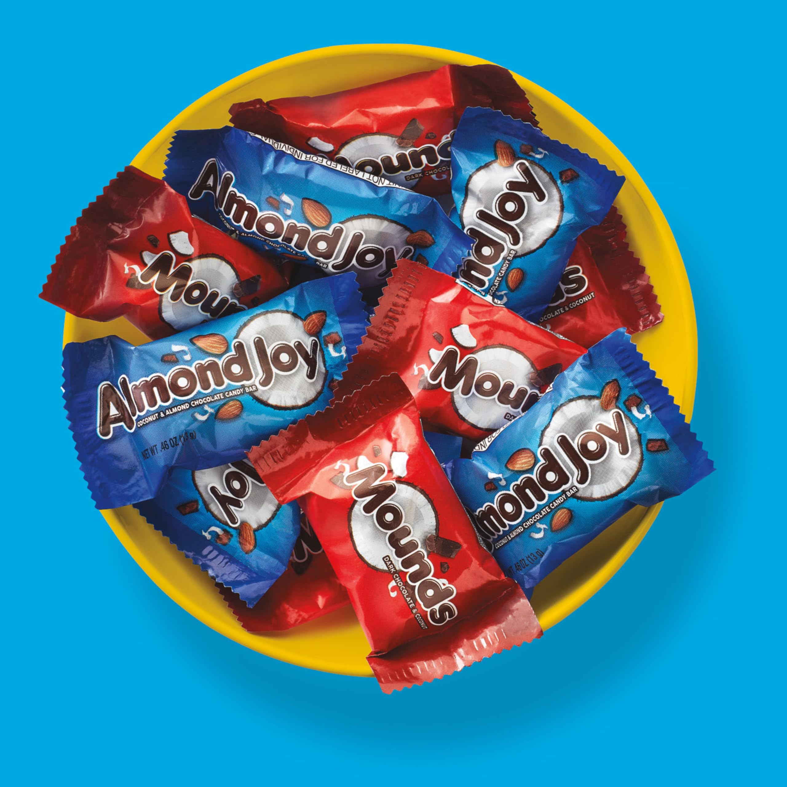 ALMOND JOY & MOUNDS Assorted Miniature Candy Variety Pack - 32.1oz Bulk Bag for Halloween, Christmas, Birthday Parties & Office Treats | Coconut & Chocolate Flavored Bite-Sized Candies
