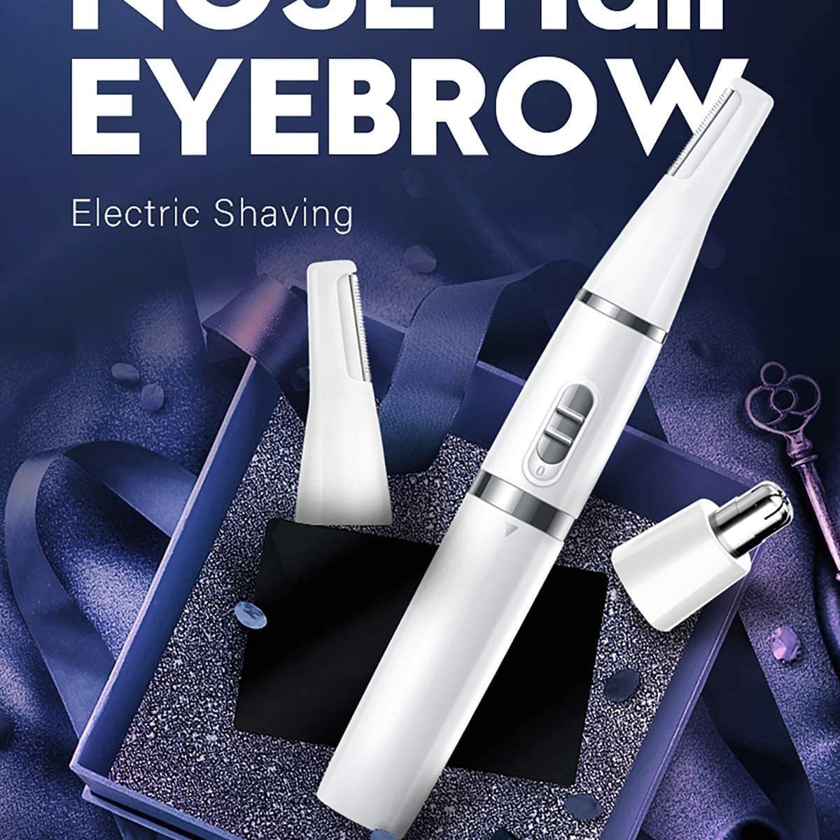 Precision Nose Hair Trimmer - Dual Sided Blade for Nose, Ears & Eyebrows - Energy Efficient & Silent Grooming Tool - Perfect for Travel & Daily Personal Care