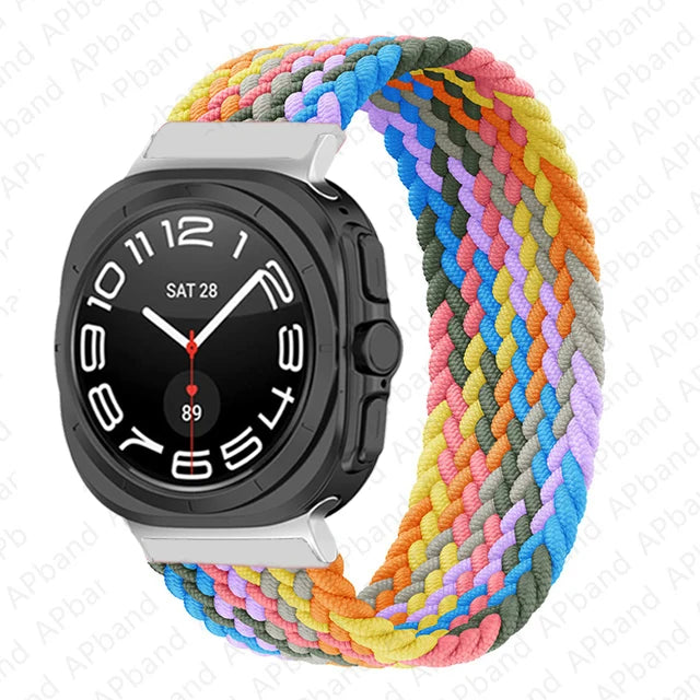 Stretchy Braided Solo Loop Bands for Samsung Galaxy Watch Ultra - Comfortable, Durable & Stylish for Workouts, Running & Everyday Wear