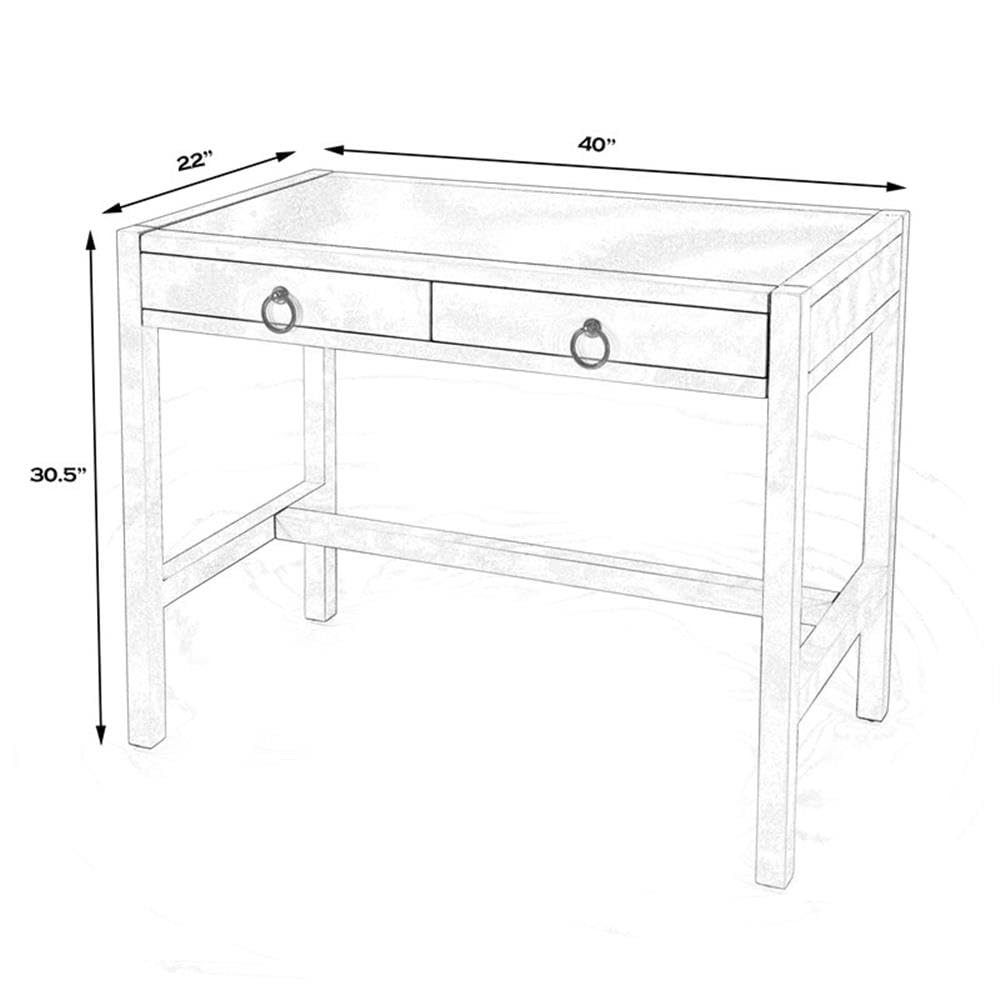 Beaumont Lane Solid Wood Writing Desk - Modern Home Office Furniture for Study & Work | Durable & Stylish Workspace Solution