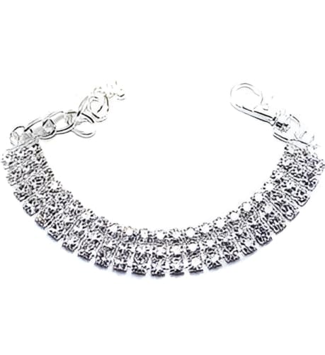 3 Row Rhinestone Dog Collar - Sparkling Bling Pet Accessory for Small & Medium Dogs - Perfect for Parties, Photos & Special Occasions