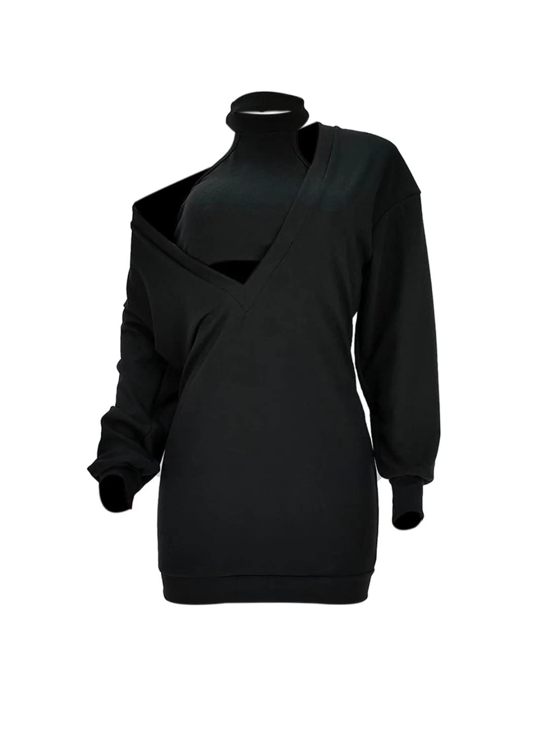 Women's Sexy Knit Dress 2 Piece Outfit - Halter Neck Crop Top & Sweater Set | Casual Chic Outfit for Date Night, Party & Fall Fashion