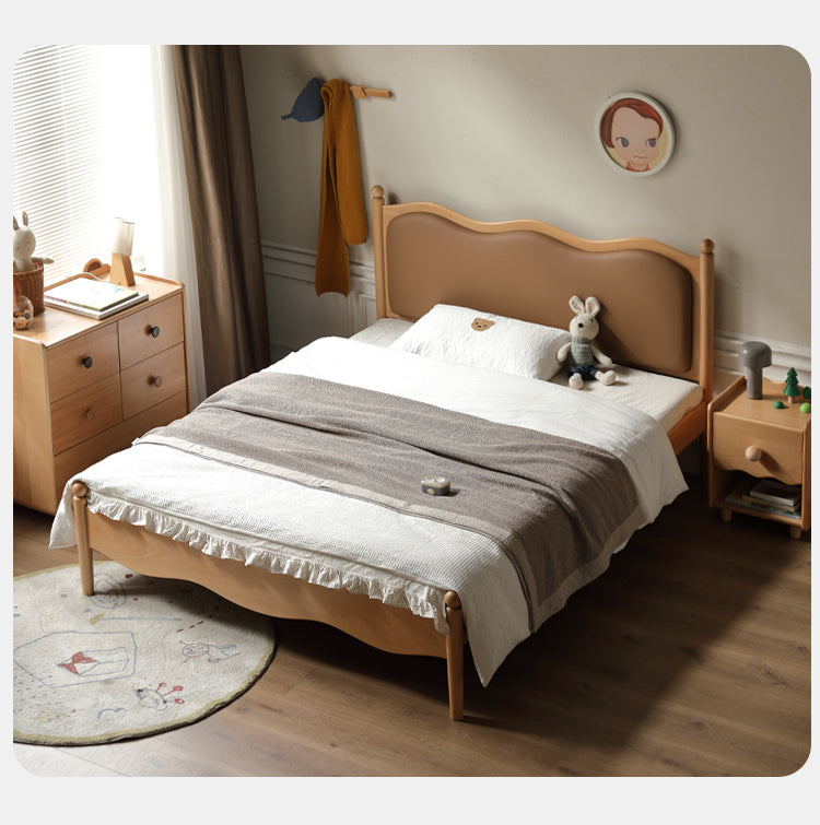 Solid Oak & Beech Wood Children's Bed - Princess Style for Girls & Classic Design for Boys | Durable Kids Bedroom Furniture for Playtime & Sweet Dreams