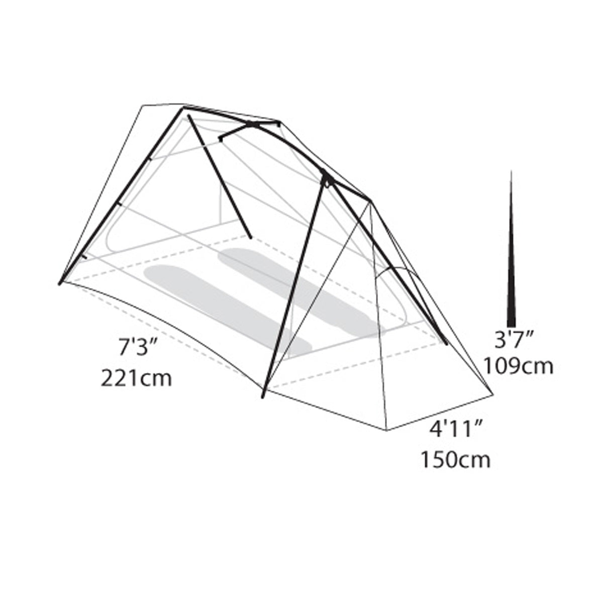 Eureka Timberline SQ 2XT 4-Person Tent - Lightweight Backpacking Tent for Camping, Hiking & Outdoor Adventures | Waterproof & Windproof Design