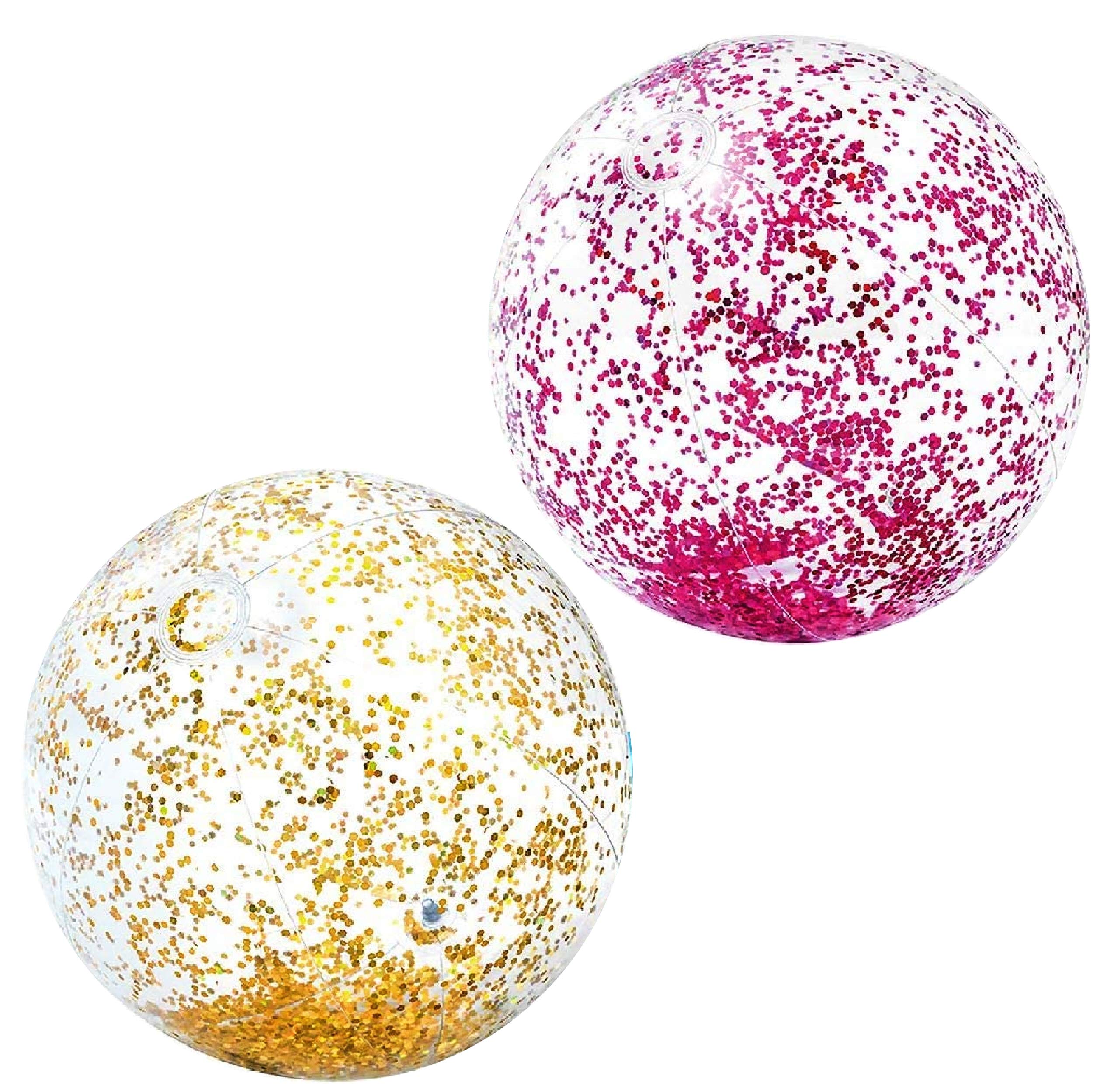 Intex Pink Gold Glitter Beach Balls 28