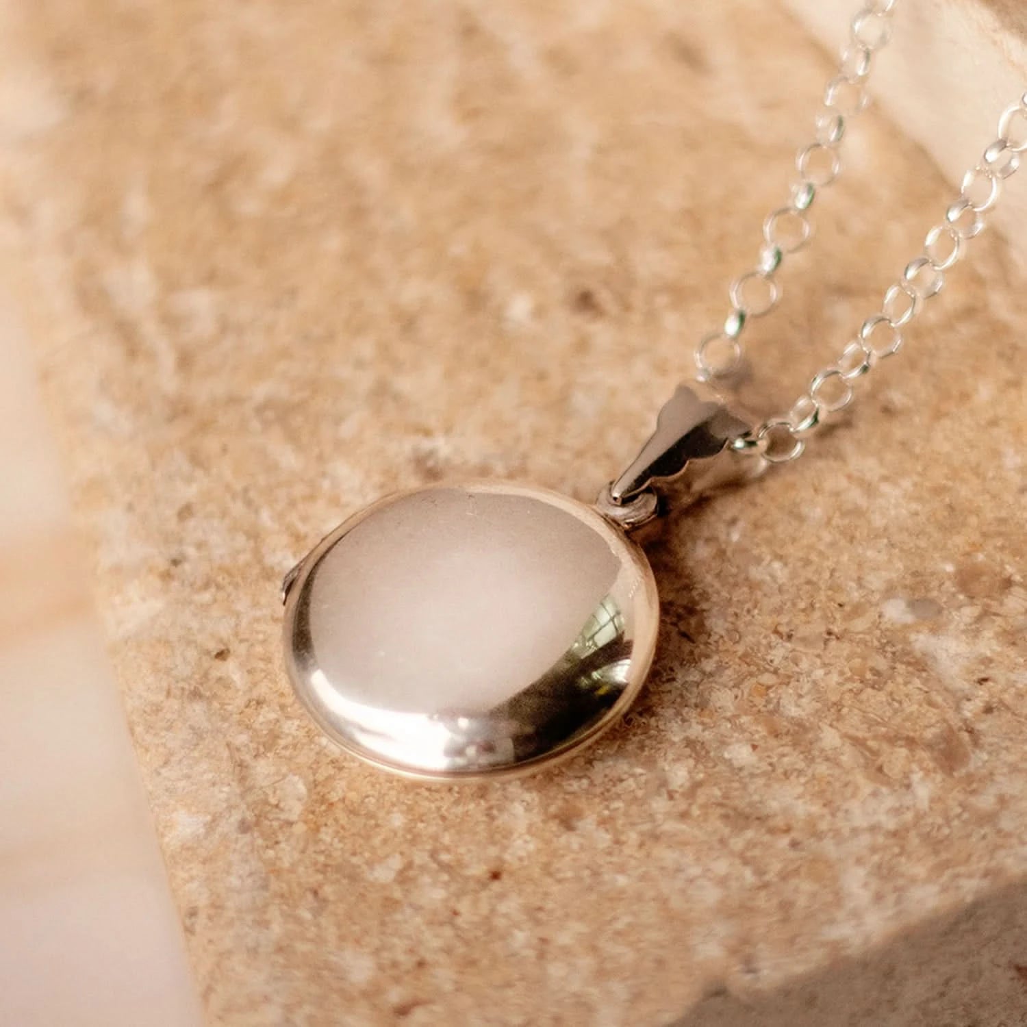 Sterling Silver Round Locket Necklace for Men - Perfect Gift for Anniversary, Valentine's Day & Special Occasions