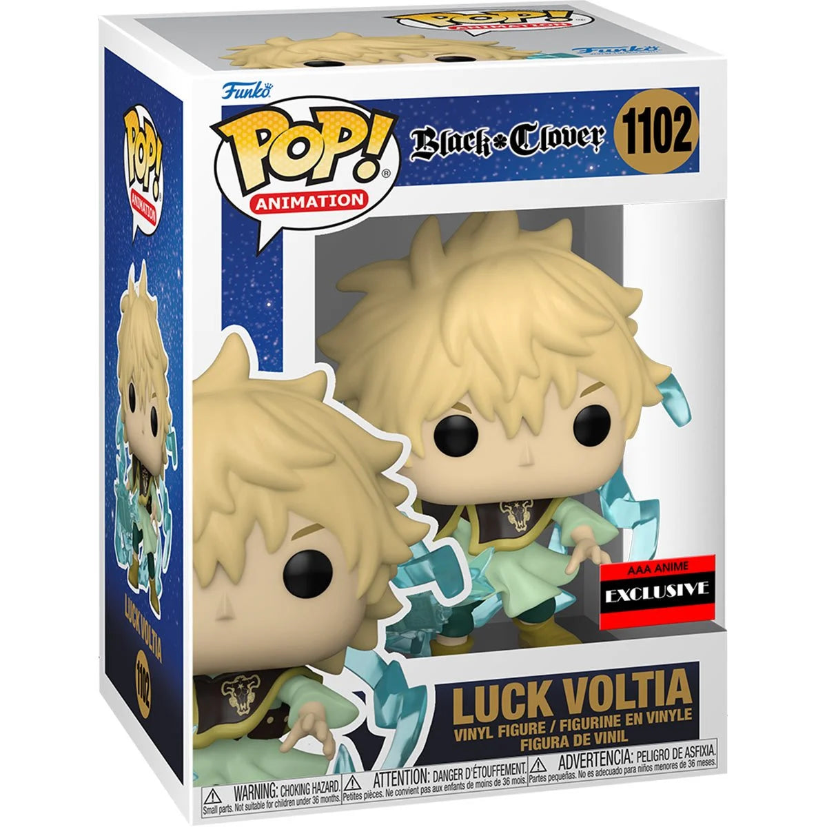 Black Clover Luck Voltia AAA Anime Action Figure - Collectible Toy for Fans, Gift for Anime Lovers - Perfect for Display, Cosplay, and Themed Parties