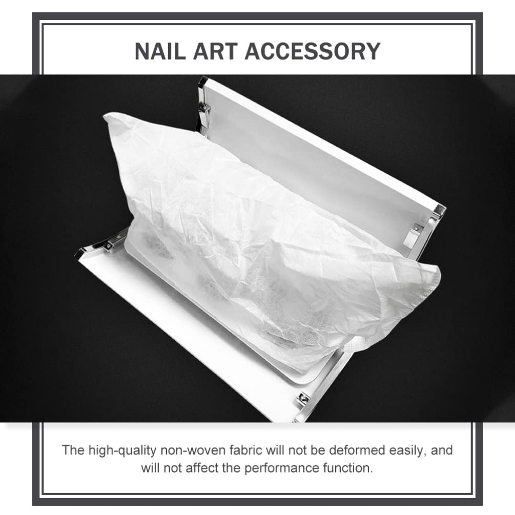 12Pcs Nail Art Vacuum Storage Bags - Non-Woven Fabric Nail Dust Collector Bags for Manicure Tables, Salon Vacuum Systems & Nail Technician Tools (White) - Perfect for Nail Salons, Home Manicures & Professional Nail Stations