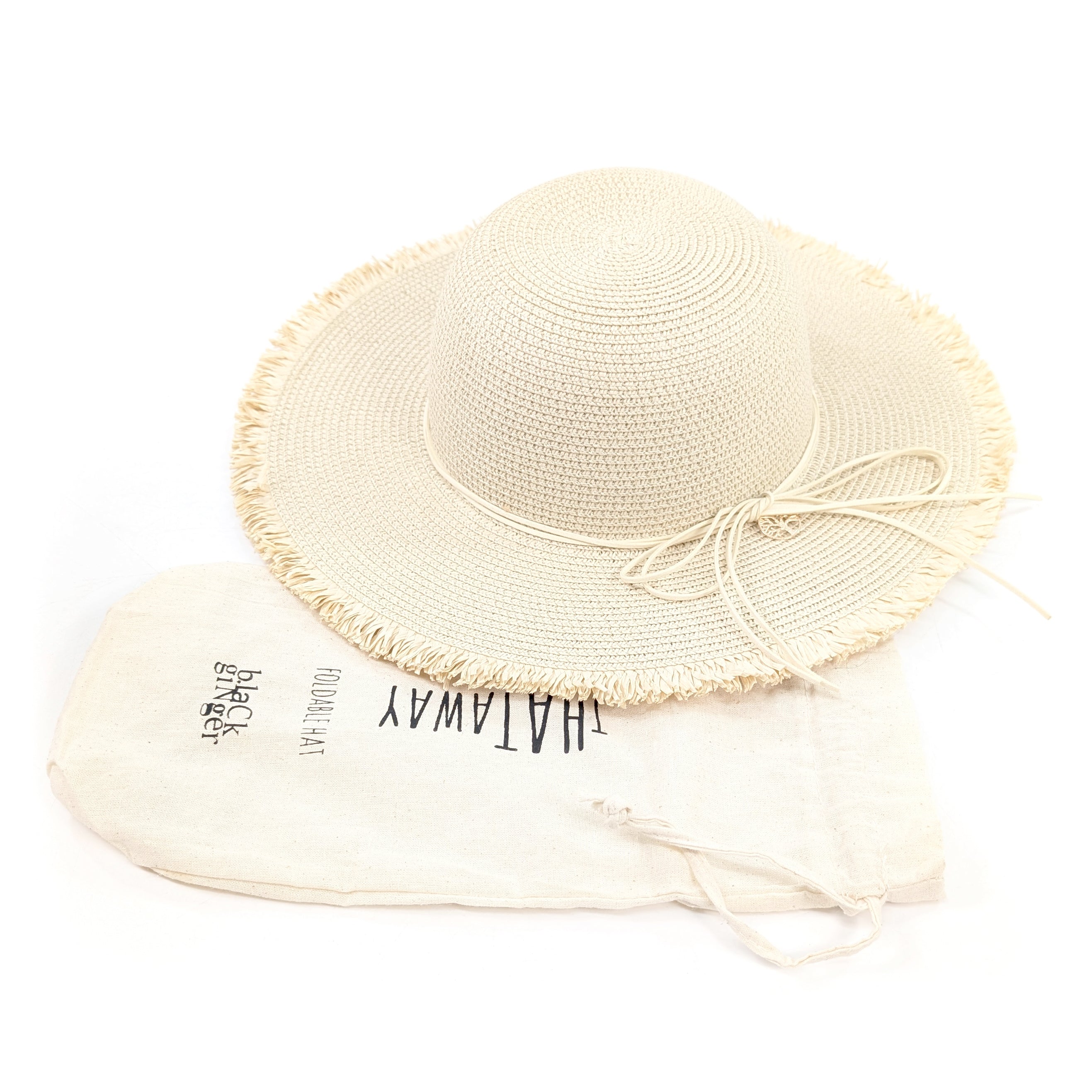 Tree of Life Wide Brim Foldable Sun Hat (57cm) - Natural Straw Beach Hat for Women, UV Protection for Outdoor, Travel, Gardening & Summer Vacations