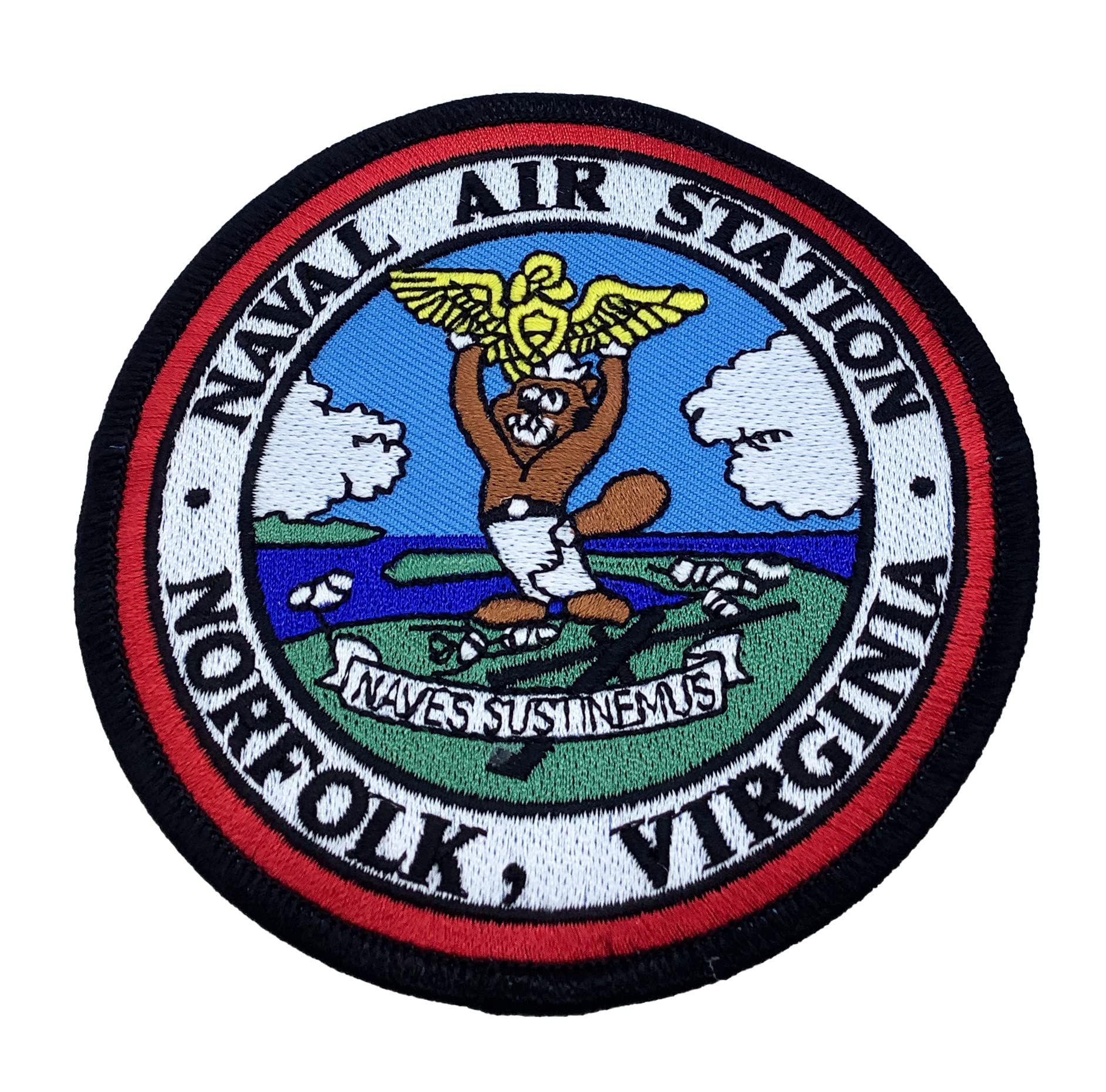 U.S. Navy Naval Air Station Norfolk Patch - Embroidered Sew-On Military Patch for Uniforms, Jackets & Caps | Collectible Military Insignia for Veterans & Enthusiasts