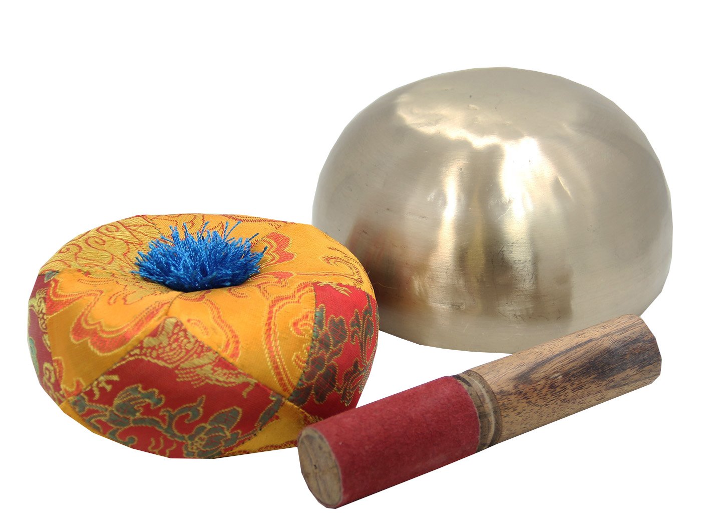 Handmade Hammered Zen 5 Inches Singing Bowl with Mallet & Silk Cushion Set - Meditation, Yoga, Sound Therapy & Home Decor Accessory
