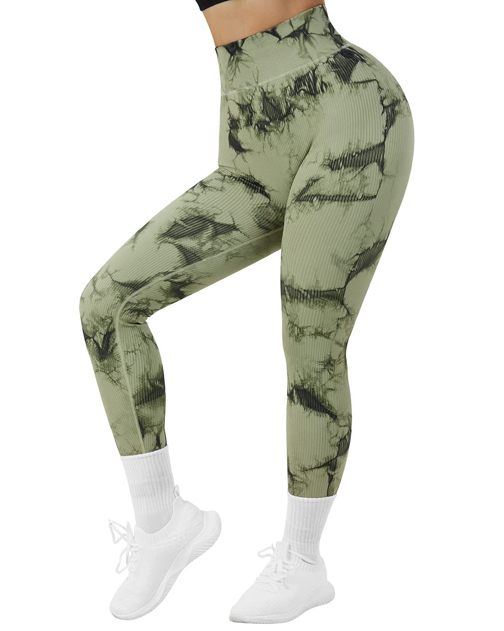 SUUKSESS Women's High Waist Ribbed Seamless Leggings - Workout, Yoga, Gym & Running Tights for Women - Perfect for Fitness, Lounge & Everyday Wear