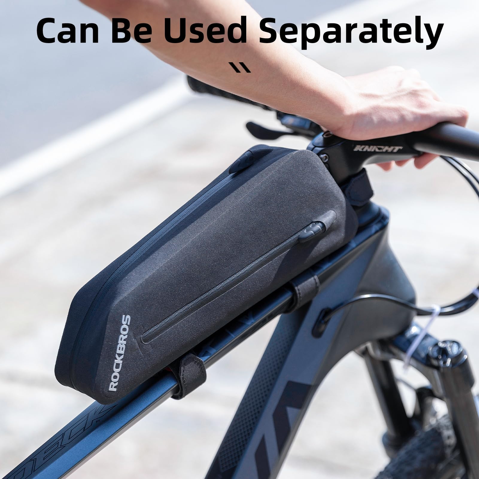 ROCKBROS Waterproof Bike Frame Bag & Top Tube Bag Combo (2-Piece Set) for Super 73, Mountain & Road Bikes - Phone Storage Pouch Cycling Accessories - Perfect for Commuting, Trail Riding & Outdoor Adventures