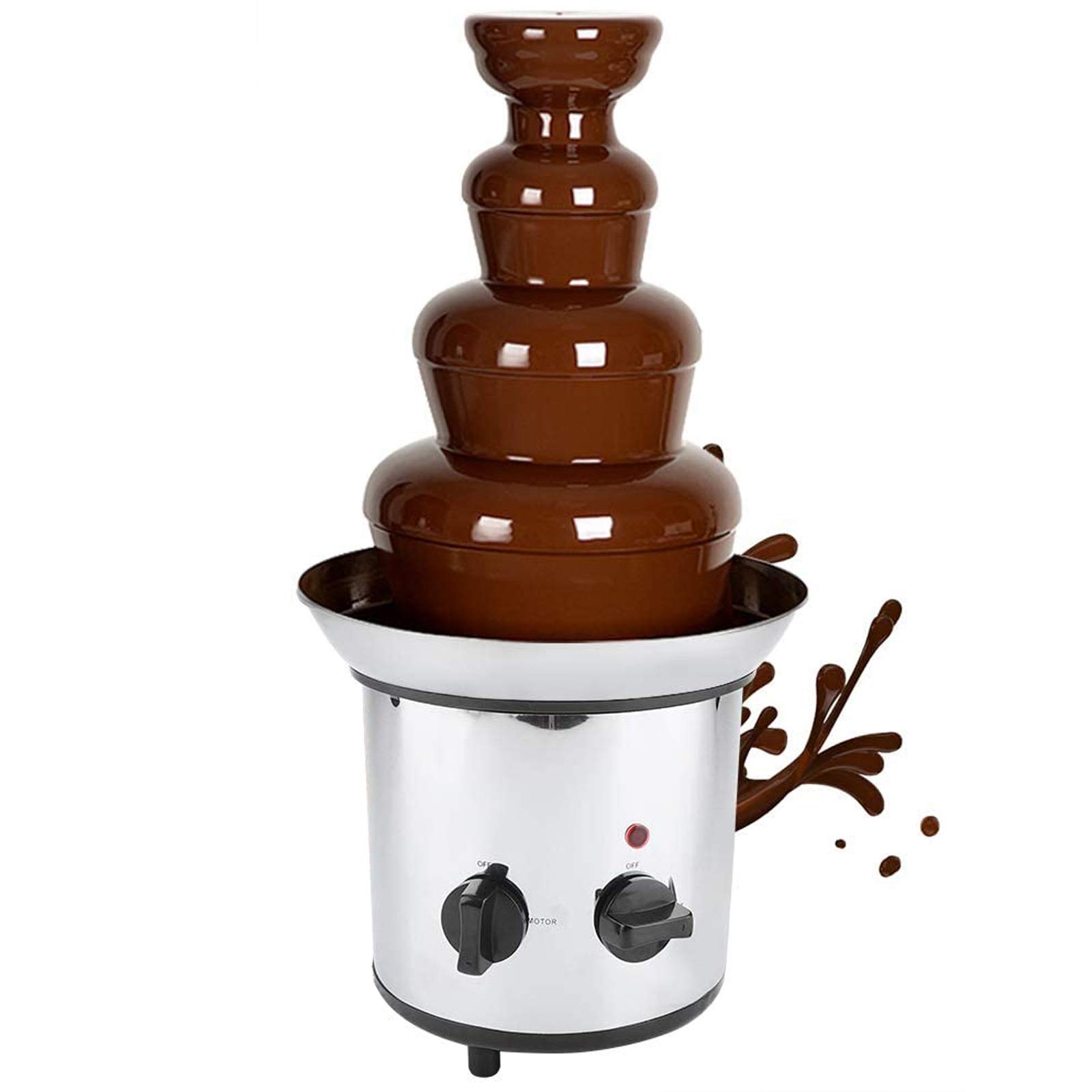 Stainless Steel Electric Chocolate Fountain Machine - Commercial & Home Use Melting Fondue Maker for Kids' Parties, Weddings, Birthdays & Events | Perfect for Dessert Buffets & Catering
