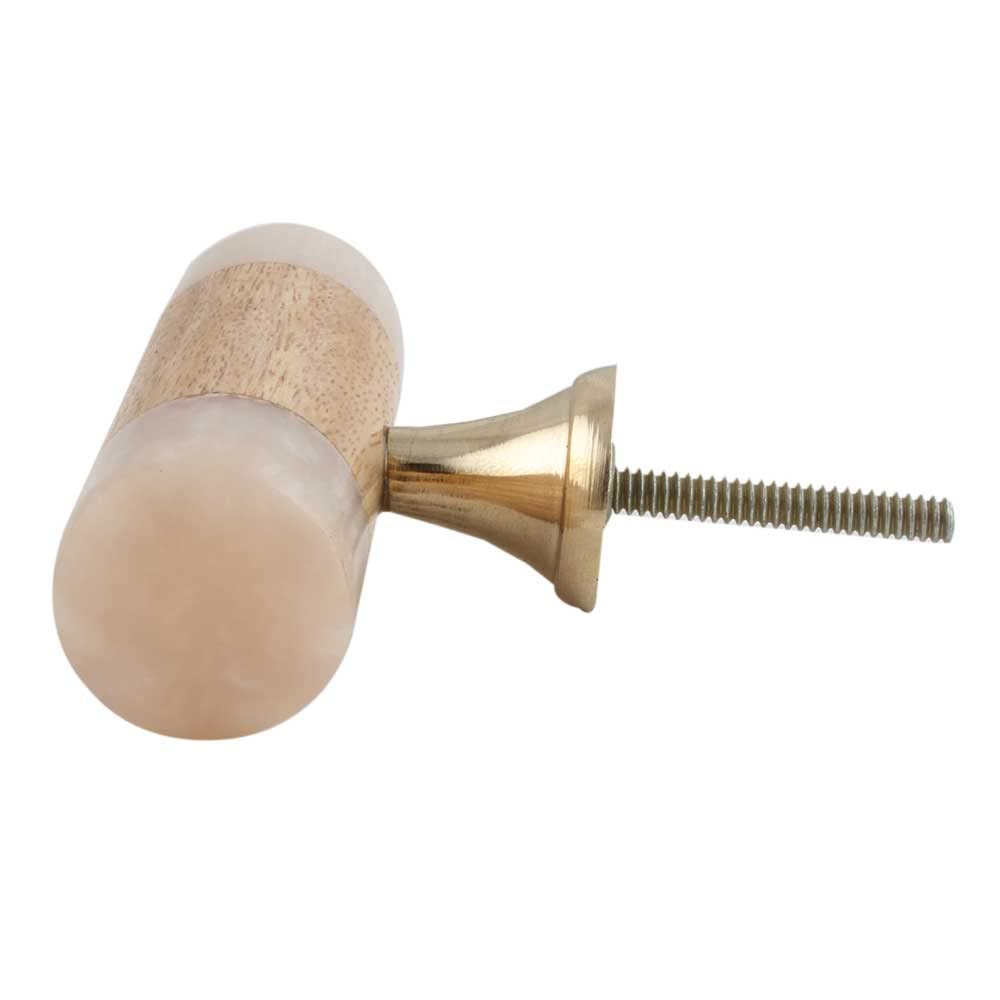 Boho Wooden Drawer Knobs - Pink Cabinet Handles for Dresser & Kitchen