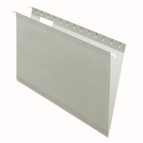 Durable Reinforced Hanging Folders with 1/5 Tab - Legal Size, Gray - 25 per Box - Perfect for Office Filing & Document Organization