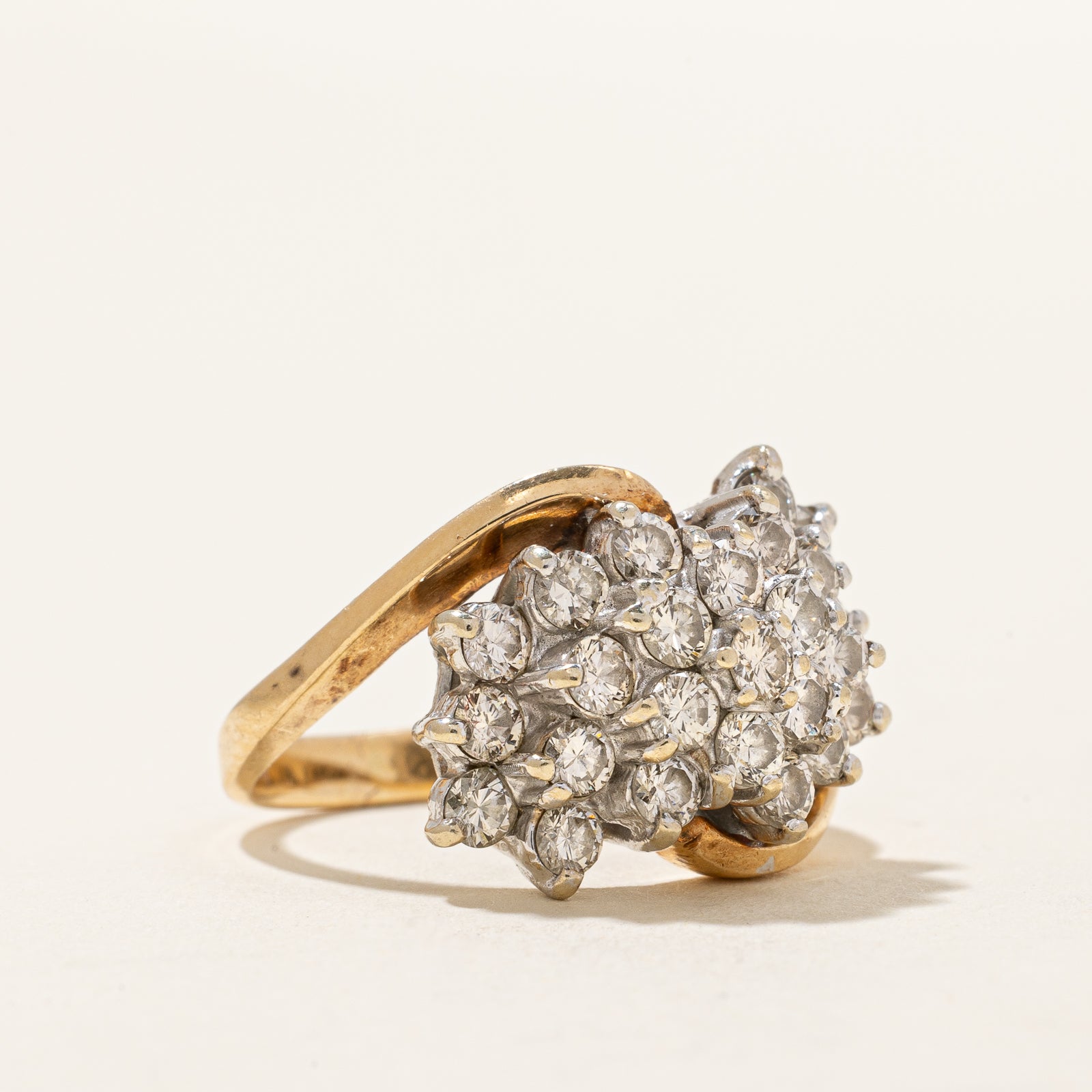 1.25ctw Diamond Cluster Ring for Women - Size 6.25 | Elegant Wedding, Engagement & Anniversary Jewelry Gift | Perfect for Special Occasions & Everyday Wear