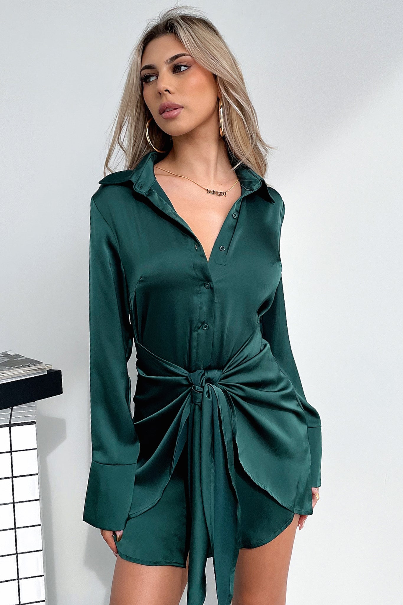 Alexa Dress in Emerald Green - Elegant Women's Party & Evening Gown for Weddings, Cocktail Events & Special Occasions