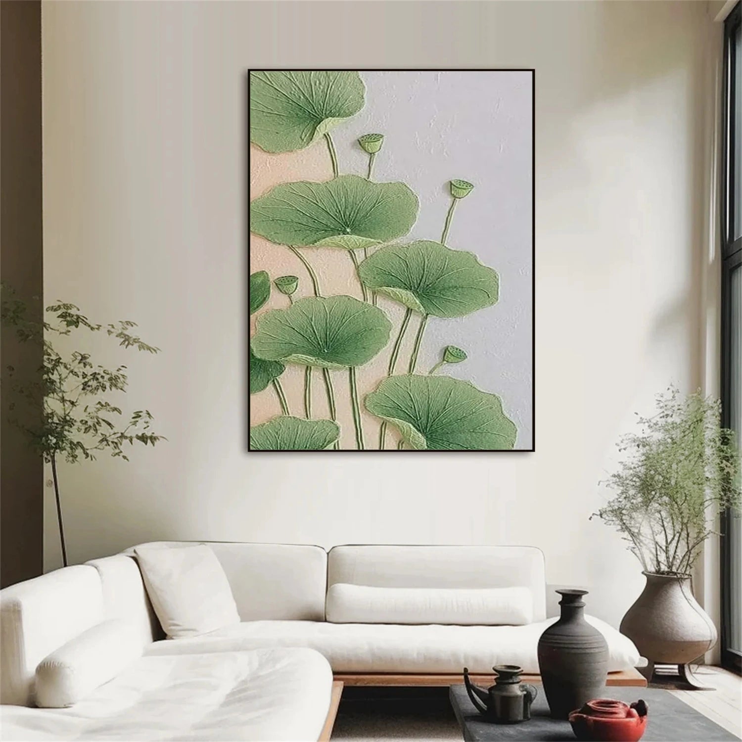Abstract Floral and Tree Texture Canvas Wall Art - Modern Home Decor for Living Room, Bedroom & Office | FT 218