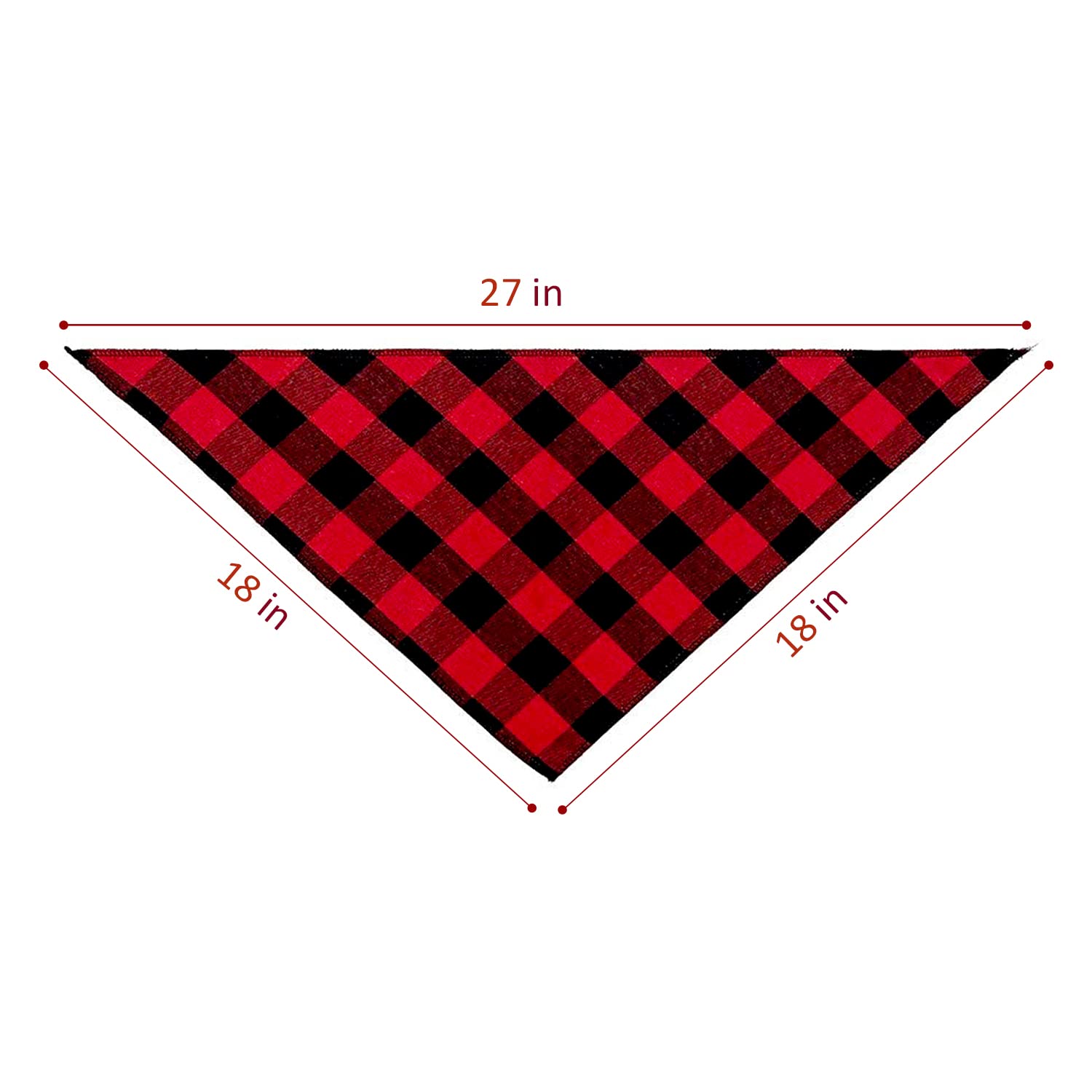 PTZIZI Adopt Me Red Plaid Cotton Pet Bandana for Small Medium Large Dogs - Adjustable Triangle Dog Scarf for Birthday Parties, Gender Reveal Photos & Pet Lovers Gifts | Perfect for Dog Accessories, Costume Parties & Holiday Pet Photography