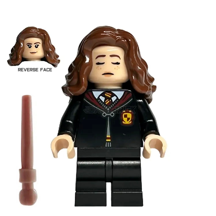 LEGO Harry Potter Hermione Granger Minifigure with Gryffindor Robe, Medium Legs & Sleeping/Awake Face - Collectible Building Toy for Kids & Adults - Perfect for Play, Display & Harry Potter Themed Parties