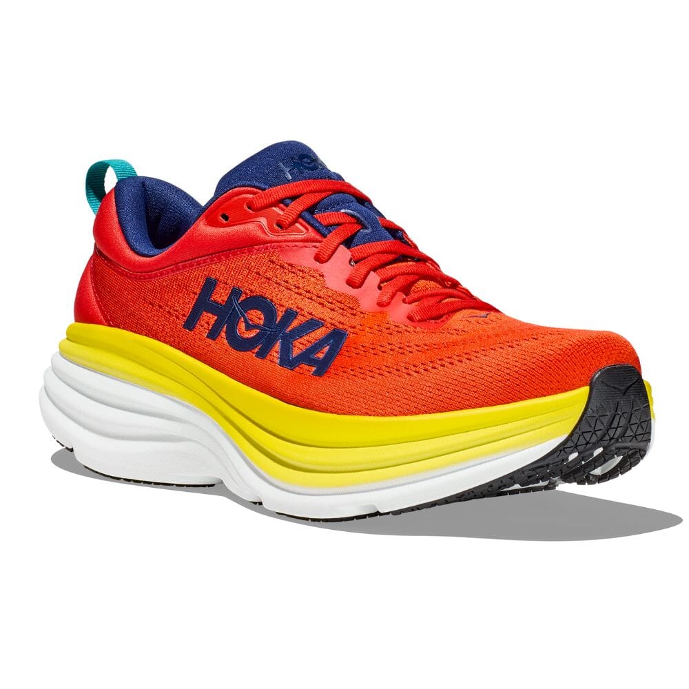 Hoka Men's Bondi 8 Running Shoes - Lightweight Cushioned Sneakers for Marathon, Jogging & Walking - Breathable Mesh Upper with Maximum Support & Comfort