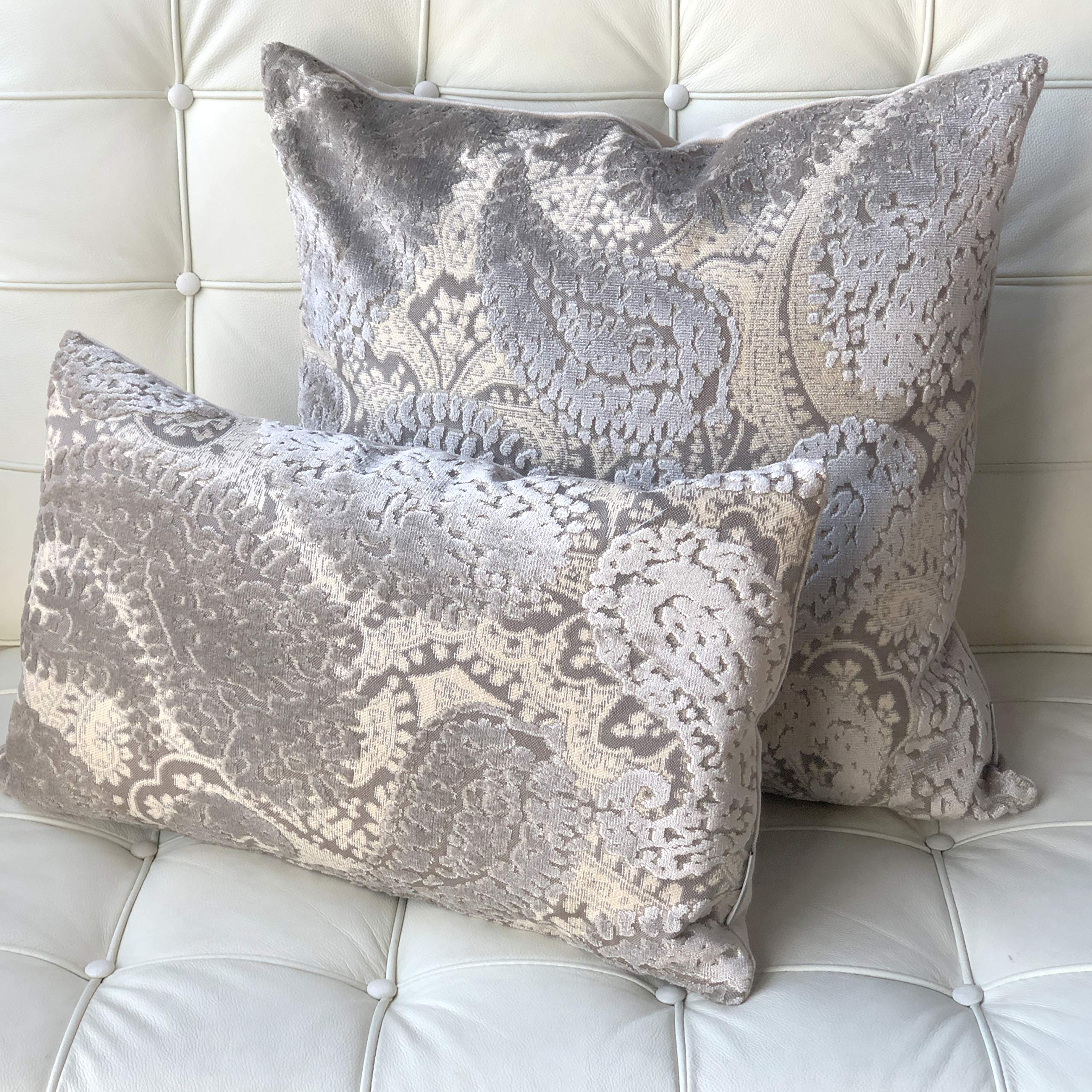 Rochelle Owl Paisley Velvet Decorative Pillow Cover 20x20 Inches - Soft Luxury Throw Pillow for Sofa, Bed & Home Decor