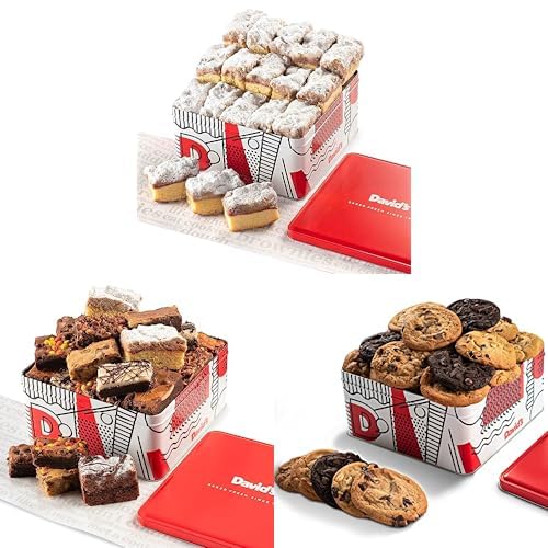 Premium Gourmet Dessert Gift Box - David's Cookies Crumb Cake, Assorted Brownies, Fresh Baked Cookies (2lbs) | Perfect for Holidays, Corporate Gifts & Special Occasions