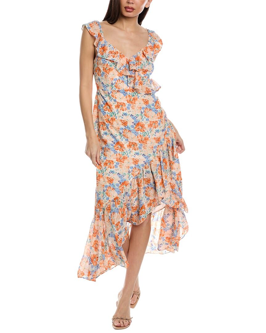 ASTR the Label Women's Mahalia Dress - Flowy Midi Dress for Summer, Weddings & Special Occasions | Elegant Party & Cocktail Dress