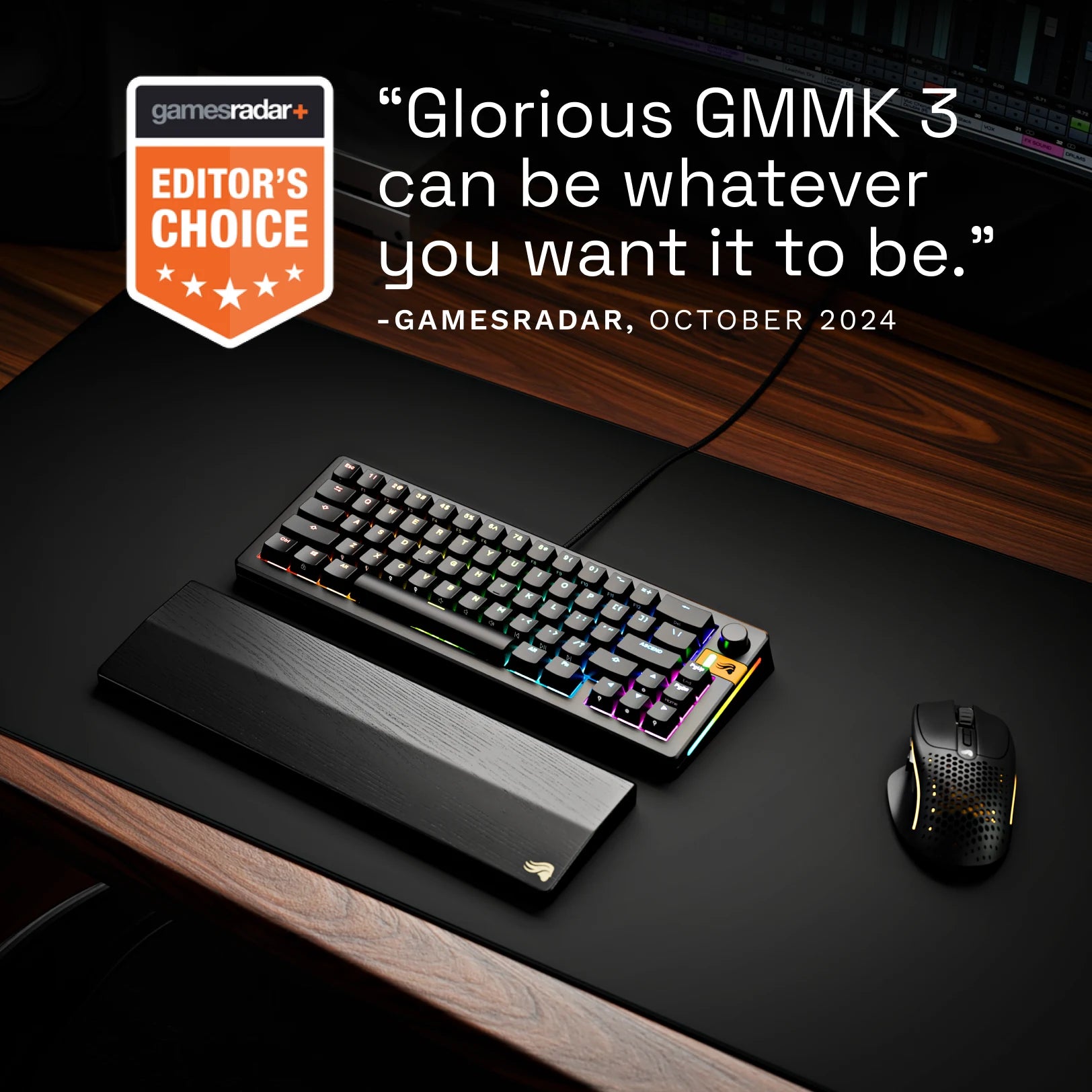 GMMK 3 HE Prebuilt Mechanical Gaming Keyboard - Hot-Swappable RGB Backlit Wired Keyboard for PC, Mac, PS5 - Perfect for Esports, Typing & Office Work