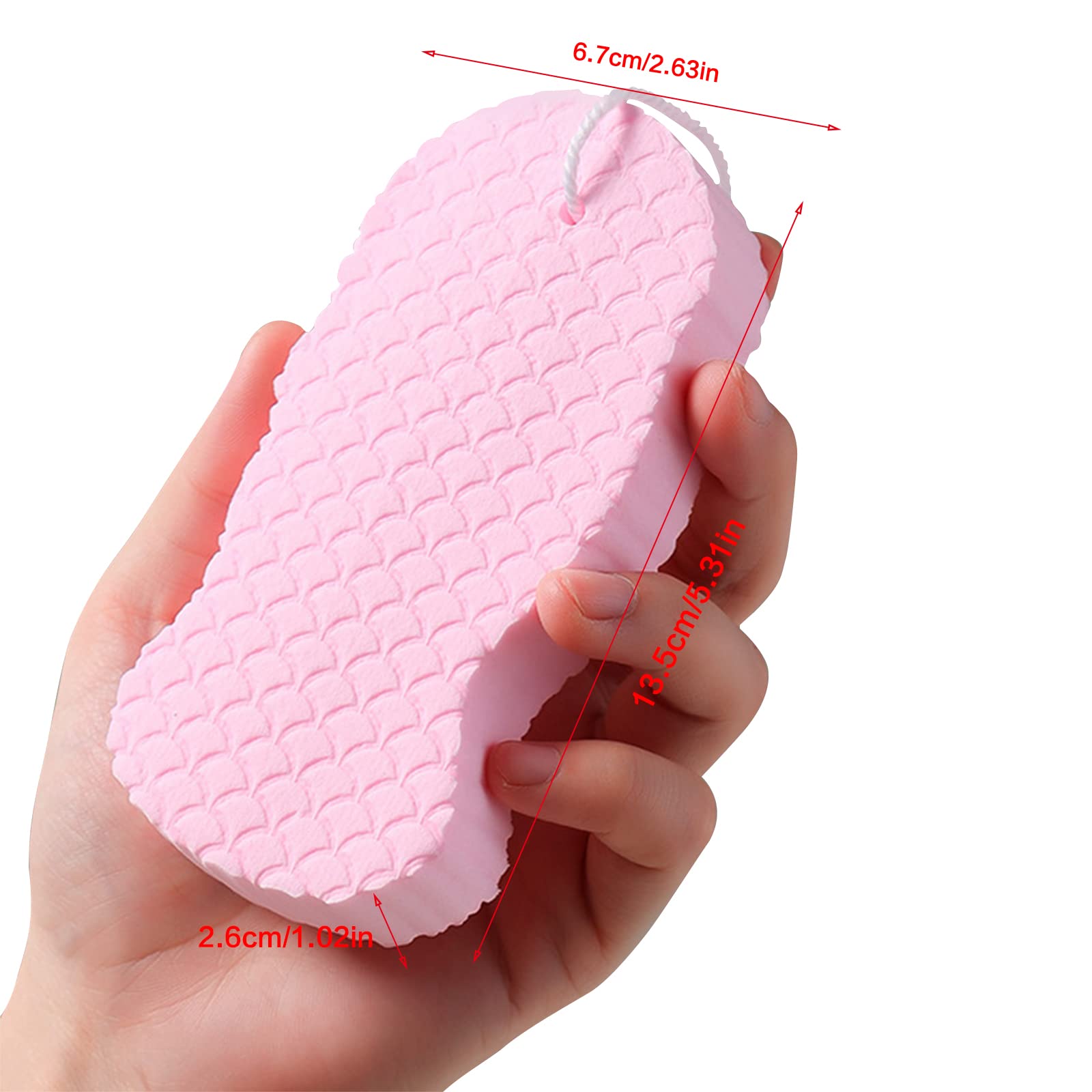 Exfoliating Body Scrubber - Soft Bath Sponge for Dead Skin Removal & Gentle Cleansing - Perfect for Shower, Bath & Spa Relaxation