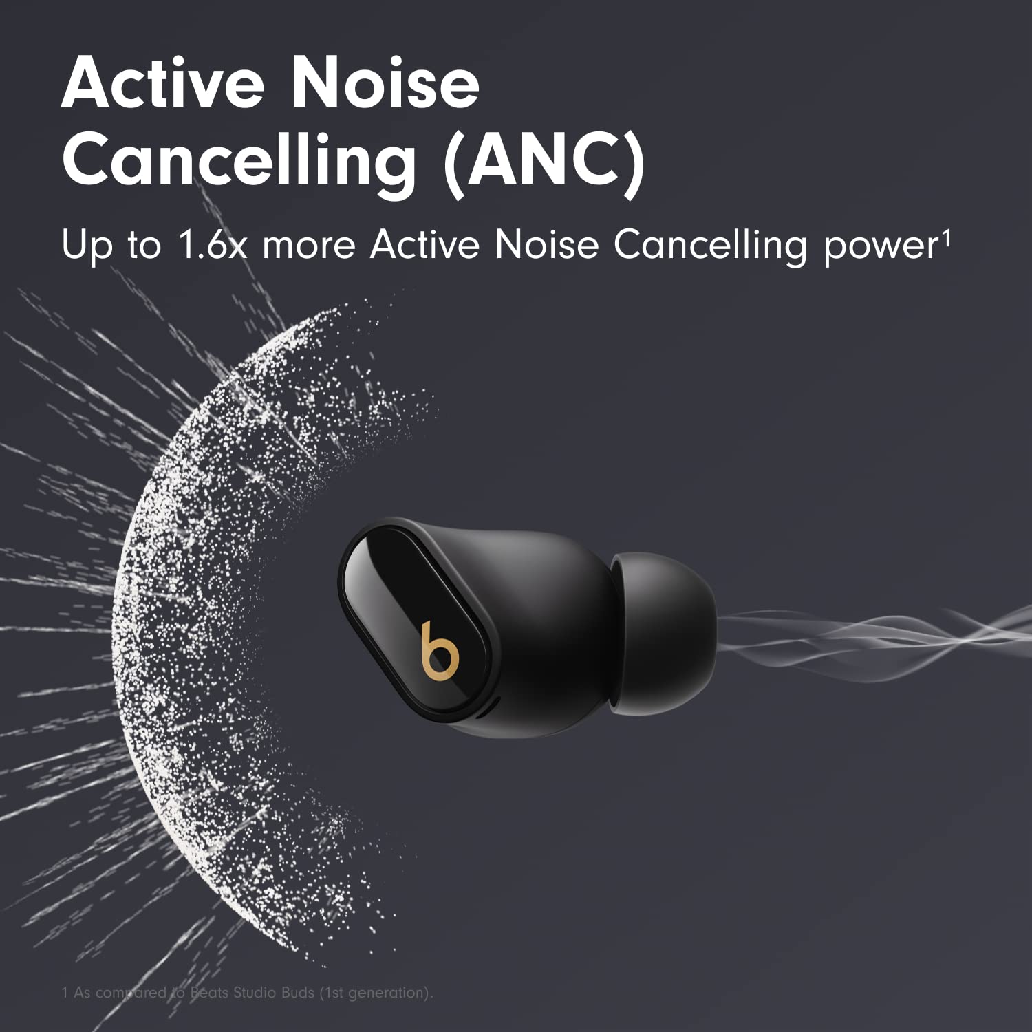 Beats Studio Buds+ True Wireless Noise Cancelling Earbuds - Black/Gold (Renewed Premium) | Bluetooth Earbuds for iPhone & Android | Perfect for Workouts, Commuting & Travel