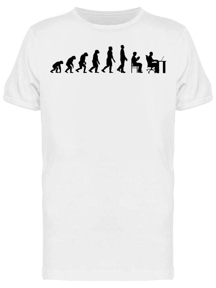 Men's Line Theory Evolution of Man Graphic T-Shirt - Trendy Casual Tee for Streetwear & Everyday Outfits