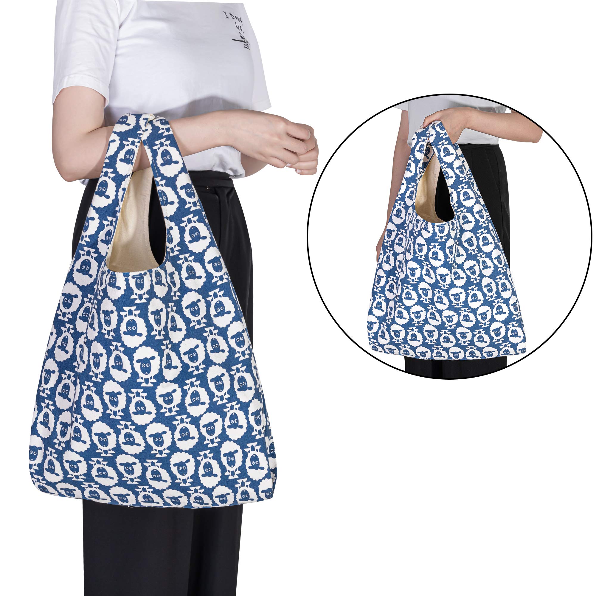 YARWO Knitting Yarn Storage Tote Bag - Patented Design Organizer for Knitting Needles, Crochet Hooks & Craft Supplies - Perfect for Knitters & Crocheters (Sheep Pattern) | Great for Travel, Home Crafting & Yarn Projects