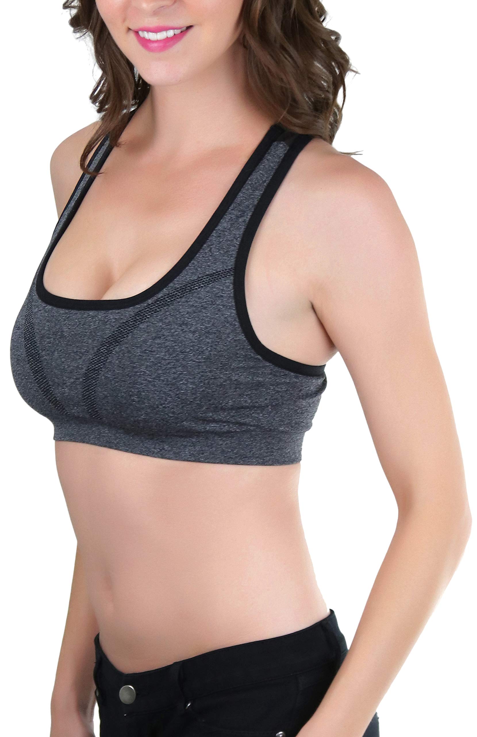ToBeInStyle Women’s Seamless Wire-Free Sports Bras & Bralettes - Supportive, Comfortable Workout Tops for Yoga, Running & Gym