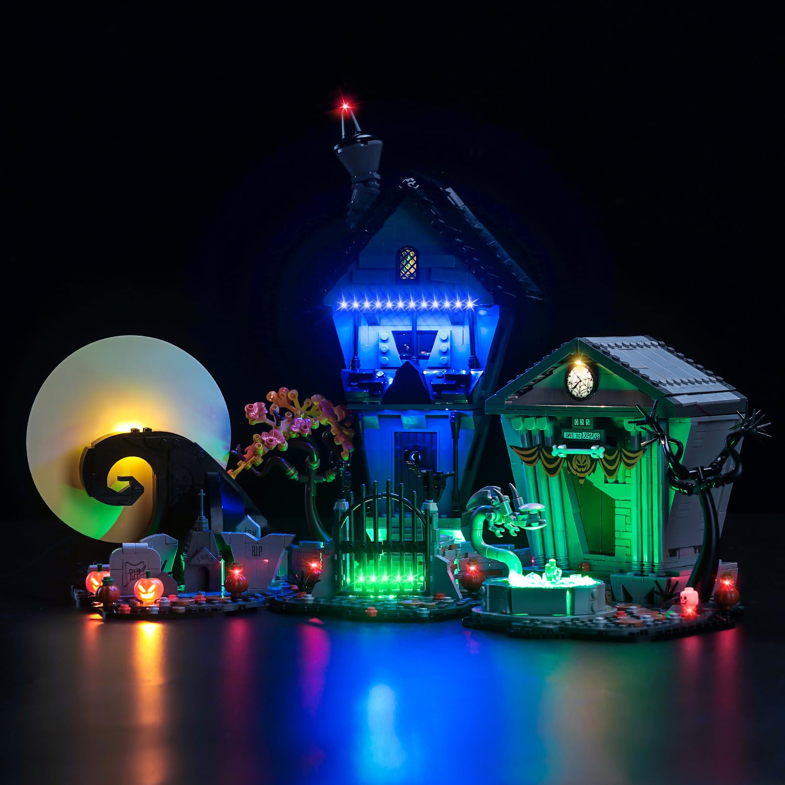 **LED Light Kit for Lego Tim Burton's The Nightmare Before Christmas (Model 21351) – Creative Toy Decoration Lighting Set – Perfect for Halloween, Christmas, and Movie-Themed Displays**