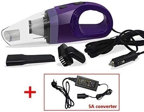 Powerful Handheld Car Vacuum Cleaner - Compact & Portable Wet/Dry Vacuum for Car Interior, Home, Office - Large Suction for Dust, Pet Hair, Crumbs - Easy to Clean Desktop & Tight Spaces (Purple) | Perfect for Cars, RVs, Boats & Home Use