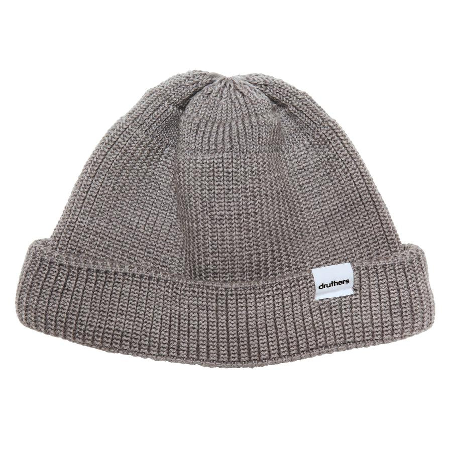 Druthers NYC Merino Wool Dockworker Hat - Grey Heather Beanie for Men & Women | Warm Winter Knit Cap for Outdoor Activities, Hiking & Cold Weather