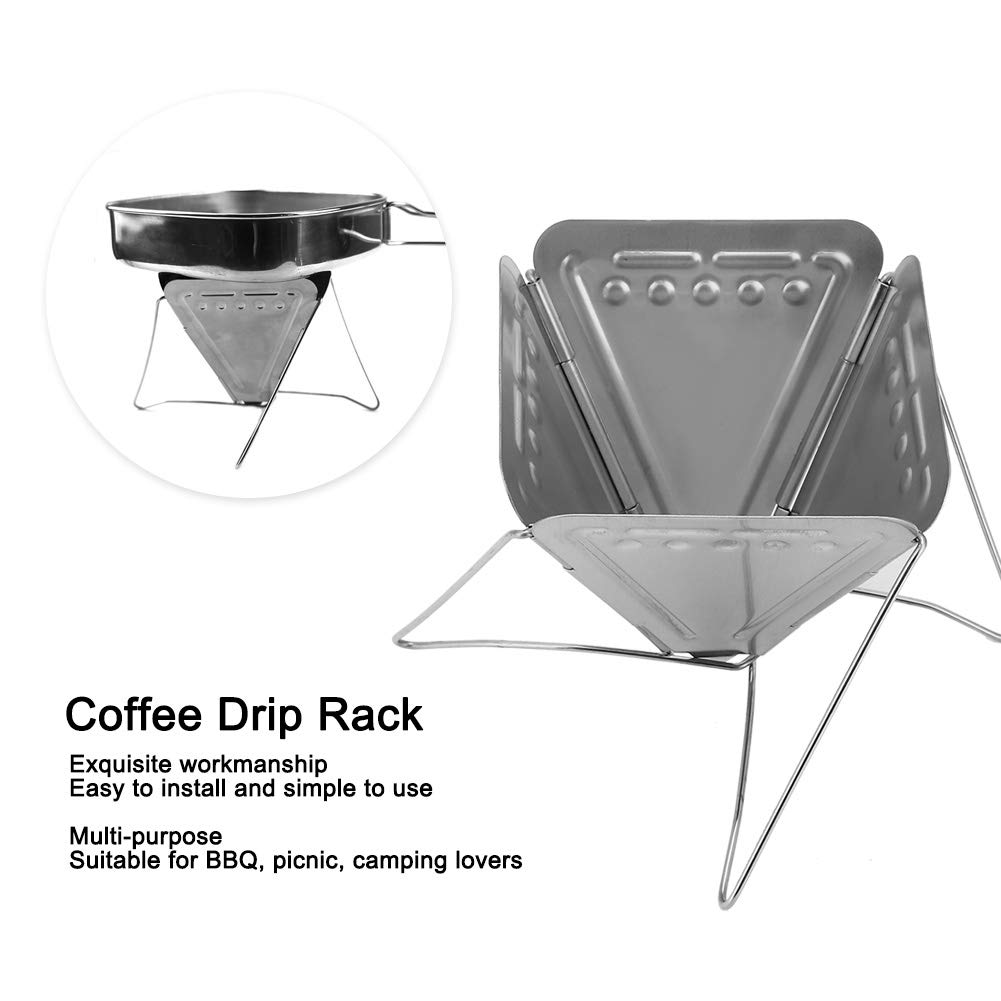 Collapsible Stainless Steel Pour Over Coffee Dripper - Portable Travel Coffee Maker for Camping, Hiking & Outdoor Adventures - Perfect Gift for Coffee Lovers